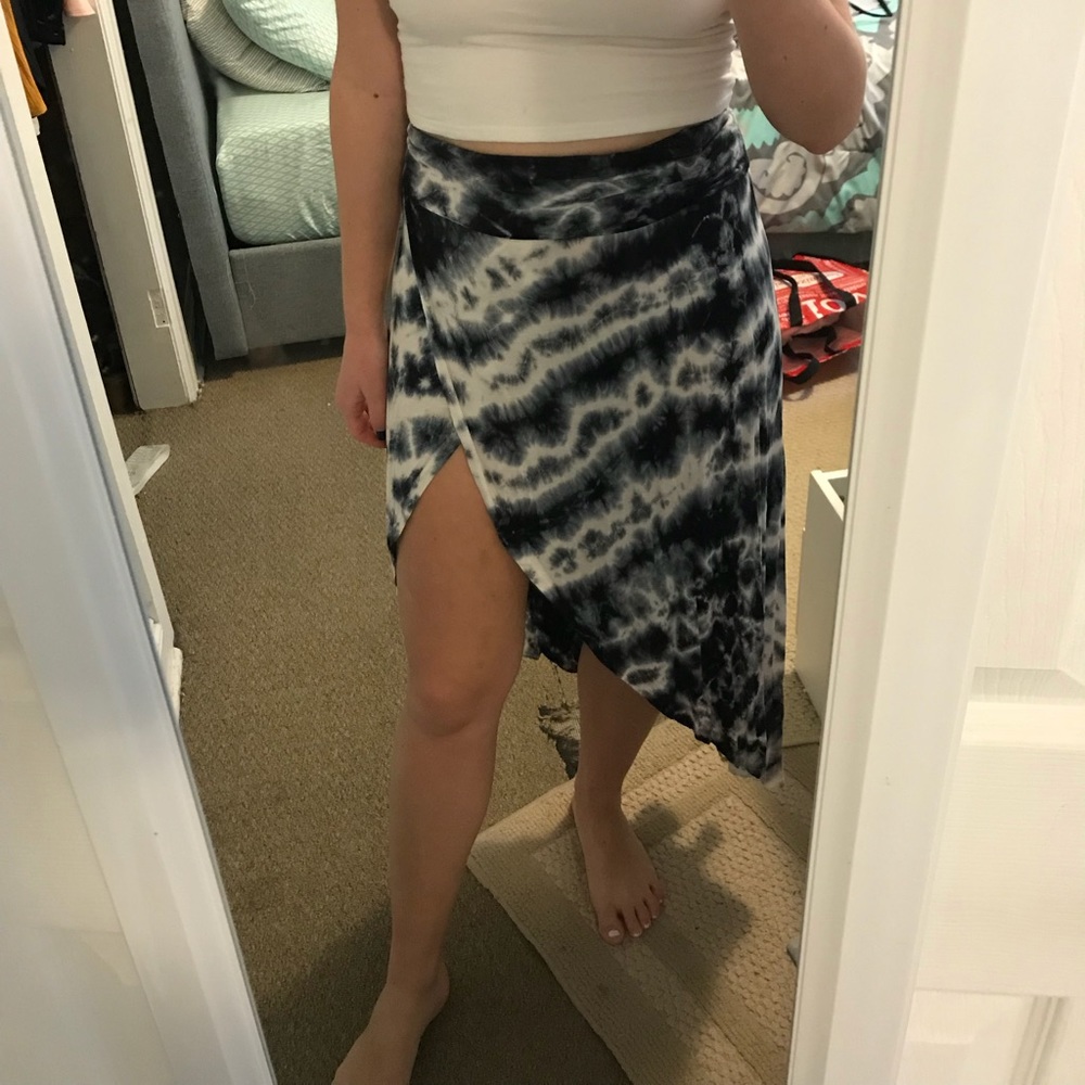 Billabong blue tie-dye high low skirt